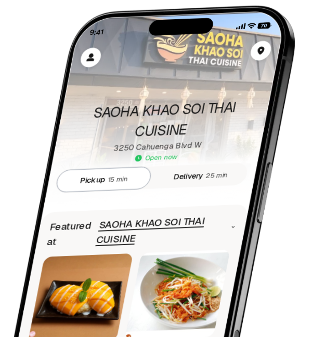 SAOHA KHAO SOI THAI CUISINE app preview