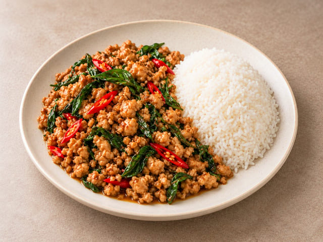 Thai basil ( Pad Kra pow).